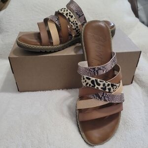 Blowfish Brown Multi-Color Women's Sandals